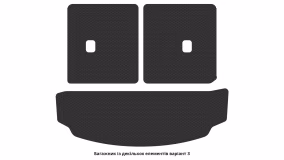 Interior mats for the Acura MDX (YD2) 2006-2013 II generation US Crossover 7-seater - Фото 3