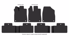 Interior mats for the Acura MDX (YD3) 2013-2016 III generation US Crossover pre-restyling 7-seater - Фото 6