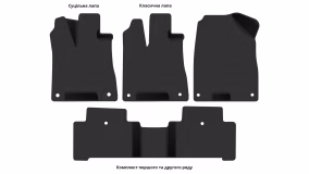 Interior mats for the Acura MDX (YD3) 2016-2020 III generation US Crossover restyling 7-seater Hybrid - Фото 5