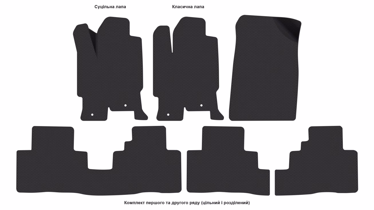 Interior mats for the Acura RDX (TB1) 2006-2009 I generation US Crossover pre-restyling - Фото 2