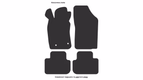 Interior mats for the Alfa Romeo 147 (937) 2000-2010 I generation EU Hatchback 3-door - Фото 4