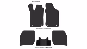 Interior mats for the Audi 100 (C3) 1988-1991 III generation EU Sedan restyling - Фото 6