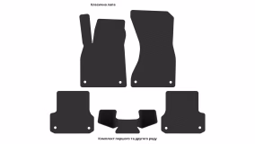 Interior mats for the Audi A7 (4G7) 2014-2018 I generation Liftback restyling - Фото 4
