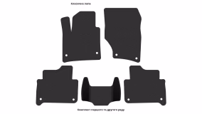 Interior mats for the Audi Q7 (4L) 2005-2015 I generation Crossover 5-seater - Фото 2