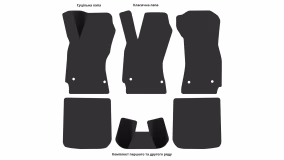 Interior mats for the Audi A4 (B5) 1994-1999 I generation EU Sedan pre-restyling - Фото 3
