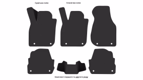 Interior mats for the Audi A6 (C5) 1997-2001 II generation EU Universal pre-restyling 4WD - Фото 3
