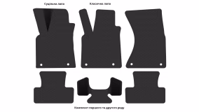 Interior mats for the Audi Q5 (8R) 2008-2012 I generation Crossover pre-restyling - Фото 4
