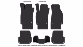 Interior mats for the Audi A6 (C6) 2004-2011 III generation EU Sedan - Фото 5