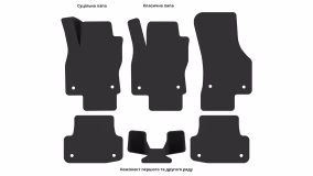Interior mats for the Audi A3 Sportback (8V) 2012-2020 III generation EU Hatchback 5-door - Фото 3