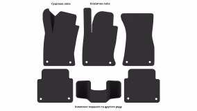 Interior mats for the Audi A8 (D3) 2002-2009 II generation EU Sedan Short AWD - Фото 3