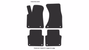 Interior mats for the Audi A8 (D3) 2002-2009 II generation EU Sedan Short FWD - Фото 3