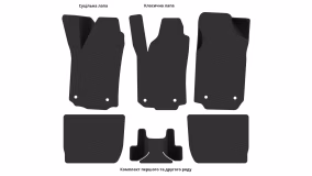 Interior mats for the Audi A6 (C4) 1994-1997 I generation EU Sedan - Фото 3