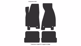 Interior mats for the Audi 80 (B4) 1991-1995 IV generation EU Coupe - Фото 2