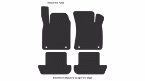 Interior mats for the Audi TT (8N) 1998-2006 I generation EU Coupe - Фото 3