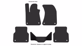 Interior mats for the Audi A8 (D4) 2010-2017 III generation EU Sedan Short - Фото 3
