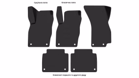 Interior mats for the Audi A8 (D5) 2017-… IV generation EU Sedan Short - Фото 2
