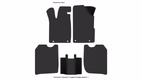 Interior mats for the Audi 100 (C3) 1982-1988 III generation EU Sedan pre-restyling - Фото 2