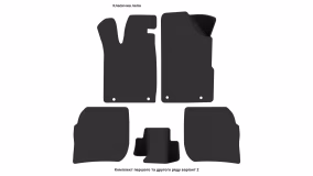 Interior mats for the Audi 100 (C3) 1982-1988 III generation EU Sedan pre-restyling - Фото 3