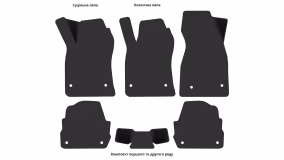 Interior mats for the Audi A6 (C5) 2001-2004 II generation EU Sedan restyling FWD - Фото 4
