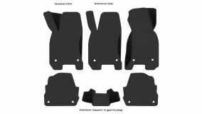 Interior mats for the Audi A6 (C5) 1997-2001 II generation EU Sedan pre-restyling 4WD - Фото 3