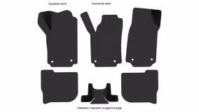 Interior mats for the Audi 100 (C4) 1990-1994 IV generation EU Sedan - Фото 4