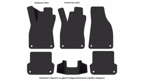 Interior mats for the Audi A4 (B6) 2000-2004 II generation EU Universal - Фото 4
