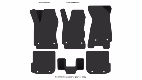Interior mats for the Audi A4 (B5) 1999-2001 I generation EU Universal restyling - Фото 4