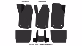 Interior mats for the Audi A6 (C4) 1994-1997 I generation EU Universal - Фото 3