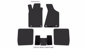 Interior mats for the Audi 80 (B4) 1991-1995 IV generation EU Sedan - Фото 2