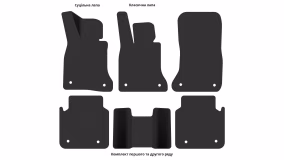 Interior mats for the BMW F02 7-Series 2008-2015 V generation EU Sedan Long - Фото 2