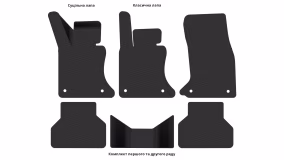 Interior mats for the BMW E61 5-Series 2003-2010 V generation EU Universal - Фото 2