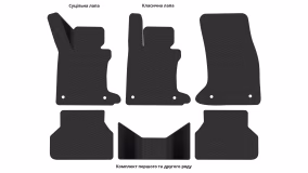 Interior mats for the BMW E61 5-Series 2003-2010 V generation EU Universal xDrive - Фото 2