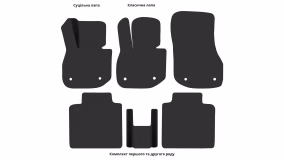 Interior mats for the BMW iX1 (U12) 2022-… III generation EU Crossover Long - Фото 2