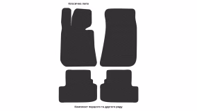 Interior mats for the BMW (E30) 3-Series 1982-1994 II generation EU Cabriolet - Фото 2