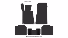 Interior mats for the BMW E32 7-Series 1986-1994 II generation EU Sedan - Фото 2