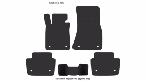 Interior mats for the BMW G30 5-Series 2017-2023 VII generation EU Sedan Hybrid (PHEV) - Фото 2