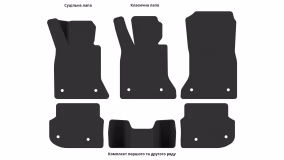 Interior mats for the BMW F11 5-Series 2010-2017 VI generation EU Universal - Фото 2