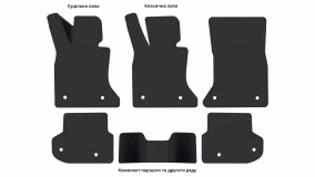 Interior mats for the BMW F10 5-Series 2013-2017 VI generation US Sedan restyling xDrive - Фото 2