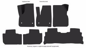 Interior mats for the Cadillac XT5 2016-2024 I generation US Crossover - Фото 3