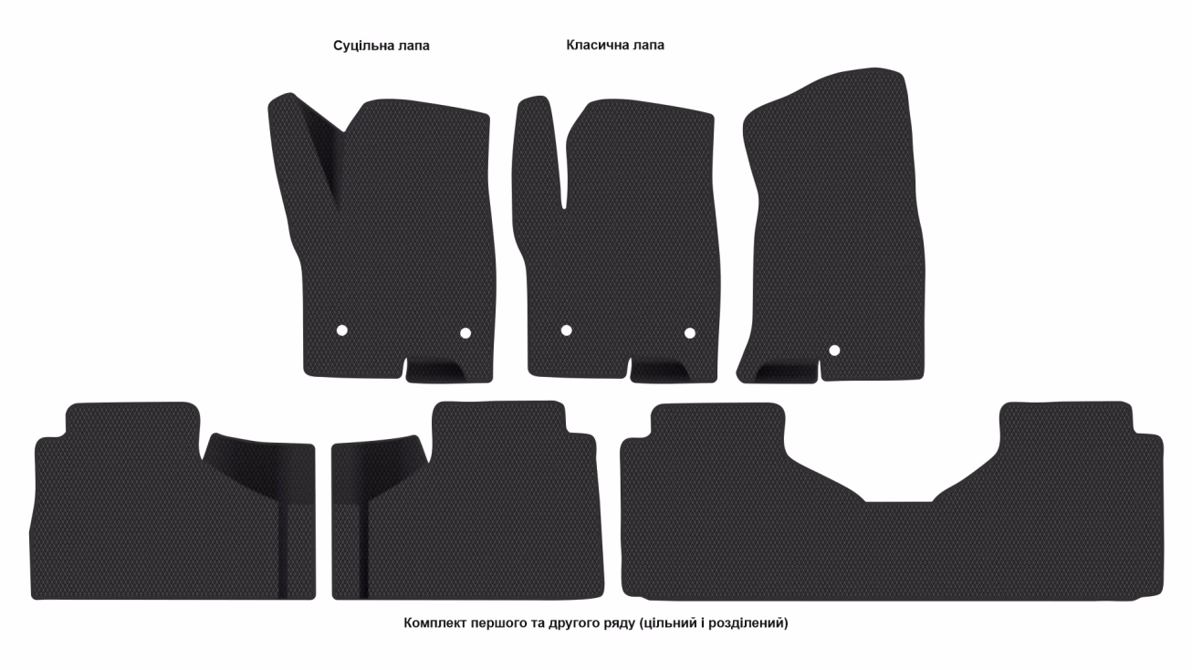 Interior mats for the Cadillac Escalade (GMT T1XX) 2020-… V generation US Crossover - Фото 2