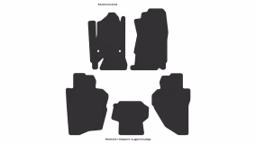 Interior mats for the Chevrolet Silverado 2013-2019 III generation US Pickup Double Cab - Фото 2