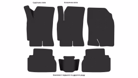 Interior mats for the Chevrolet Epica 2006-2014 I generation EU Sedan - Фото 3