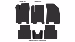Interior mats for the Chevrolet Aveo (T250) 2005-2011 II generation EU Sedan - Фото 3