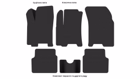 Interior mats for the Chevrolet Aveo (T200) 2002-2008 I generation EU Hatchback 5-door - Фото 3
