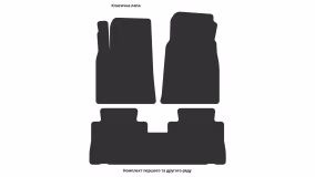Interior mats for the Chevrolet Captiva (C140) 2011-2018 I generation EU Crossover restyling 5-seater - Фото 3