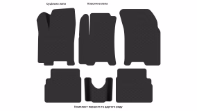 Interior mats for the Chevrolet Aveo (T250) 2005-2011 II generation EU Hatchback 3-door - Фото 3