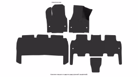 Interior mats for the Chrysler Pacifica (RU) 2016-… II generation US Minivan 8-seater - Фото 4