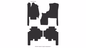 Interior mats for the Chrysler Grand Voyager 2001-2007 IV generation EU Minivan 7-seater - Фото 7