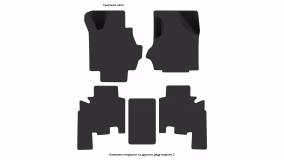 Interior mats for the Chrysler Voyager (GH) 1996-2000 III generation EU Minivan 7-seater - Фото 5