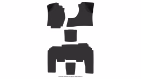 Interior mats for the Chrysler Voyager (GH) 1996-2000 III generation EU Minivan 7-seater - Фото 6